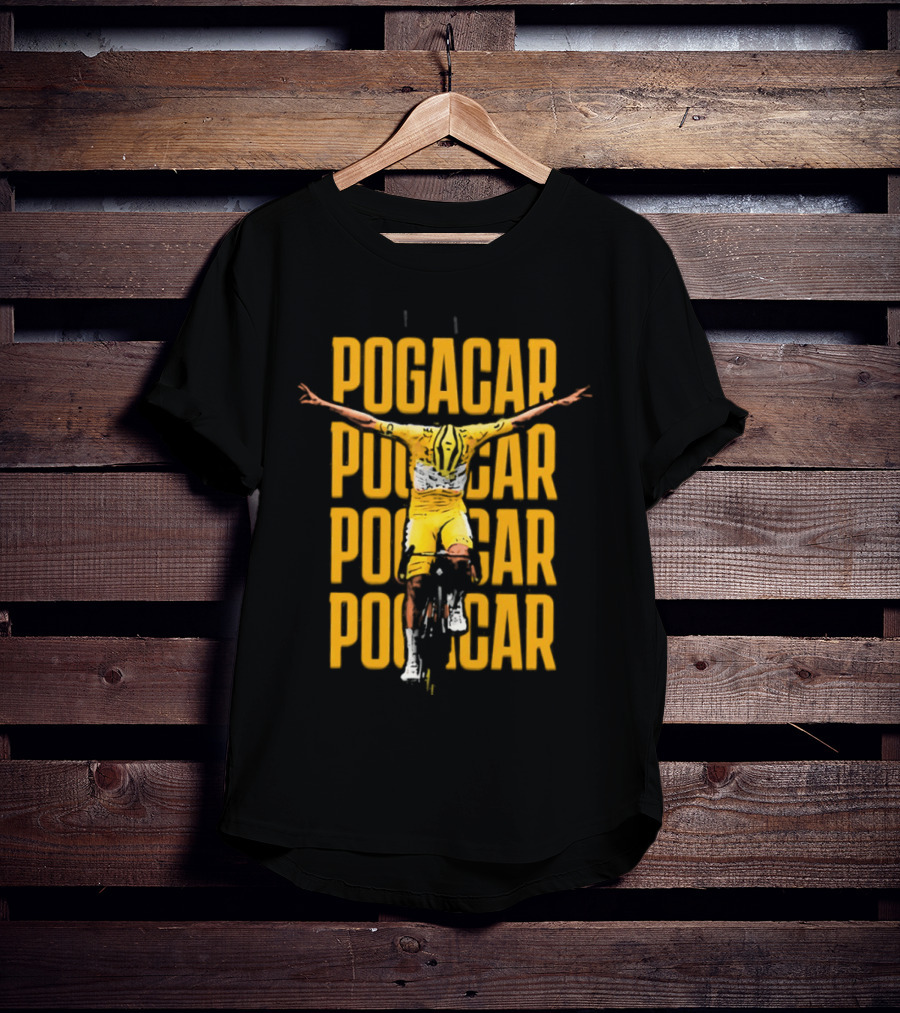 Pogacar Yellow Victory Celebration Moment T-Shirt