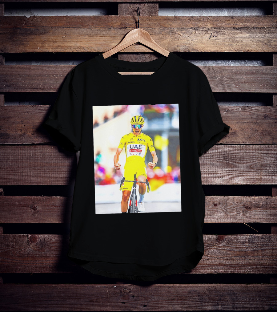 Tadej Pogačar UAE Team Emirates Tour De France Victory Moment T-Shirt
