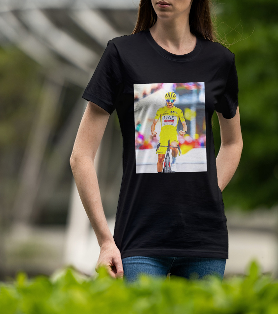 Tadej Pogačar UAE Team Emirates Tour De France Victory Moment T-Shirt