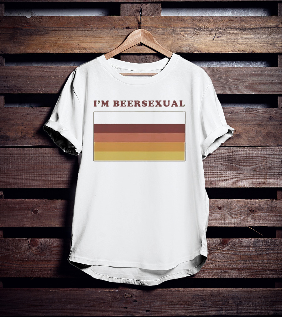 I'm Beersexual Beer Pride Flag Stripes T-Shirt
