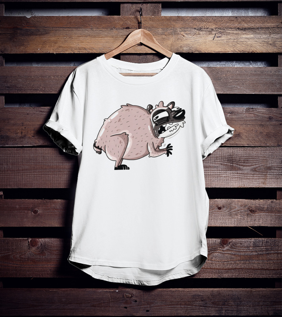 Jimothy Cartoon Raccoon Sticker T-Shirt