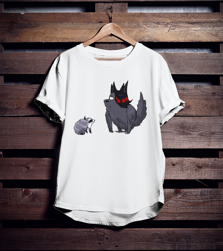 Mr Looper And Jimothy Raccoon Cartoon Funny Animal Characters T-Shirt