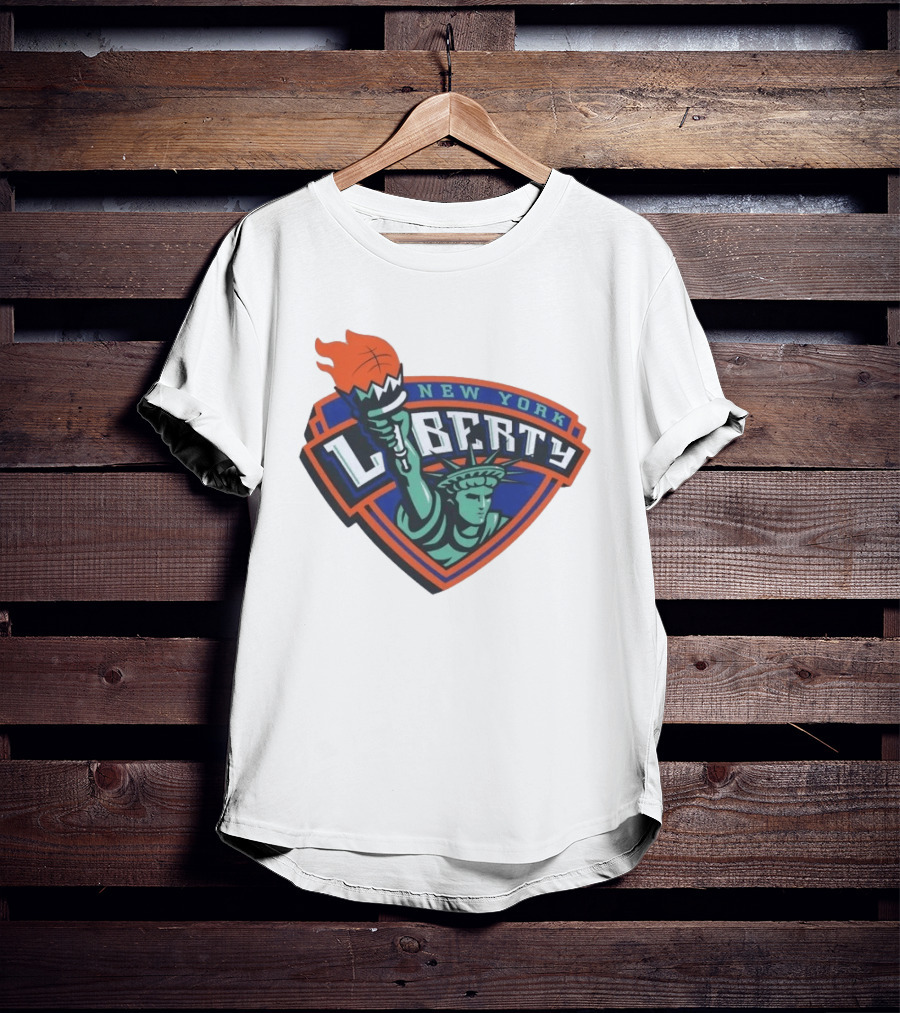 New York Liberty Statue Of Liberty Basketball Torch T-Shirt