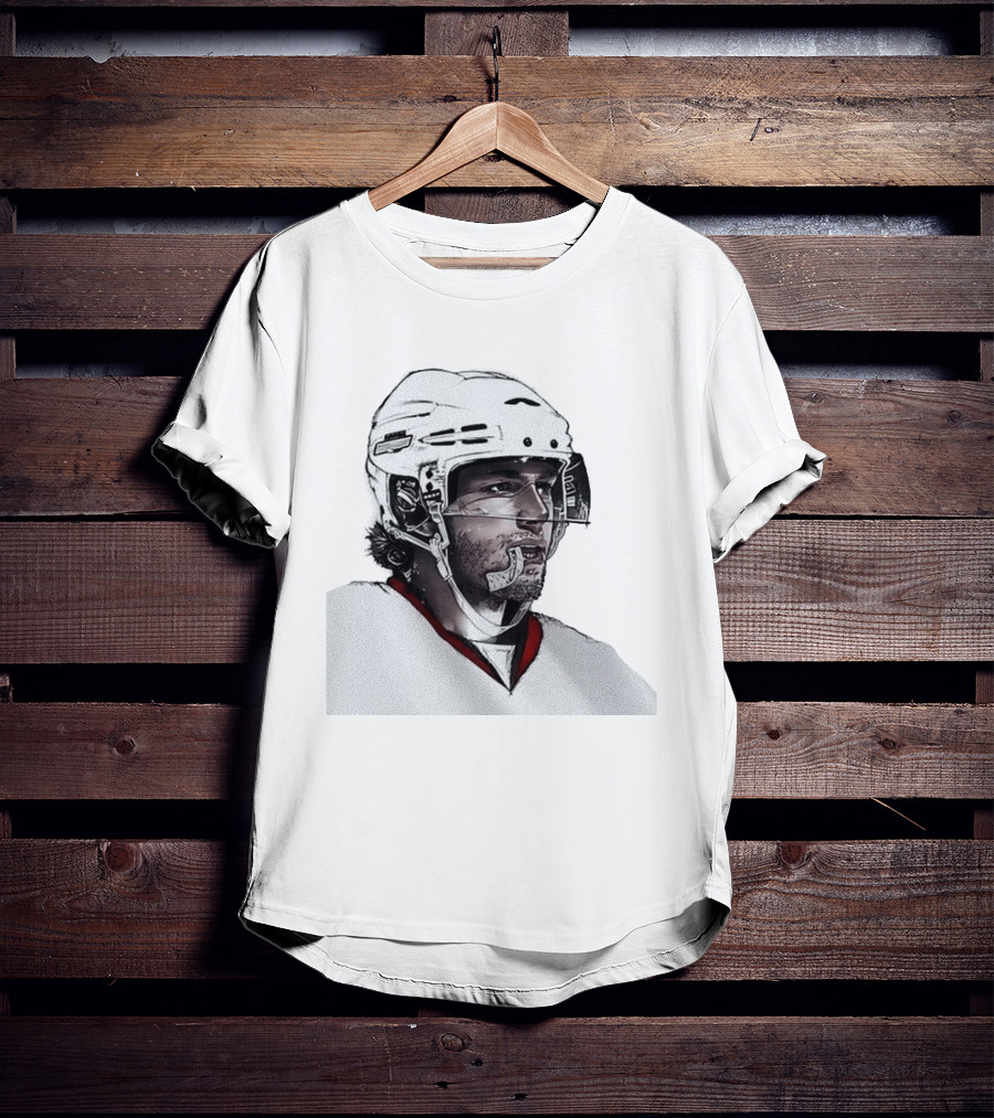 NHL Carolina Hurricanes Mouthguard Action Hockey Player T-Shirt