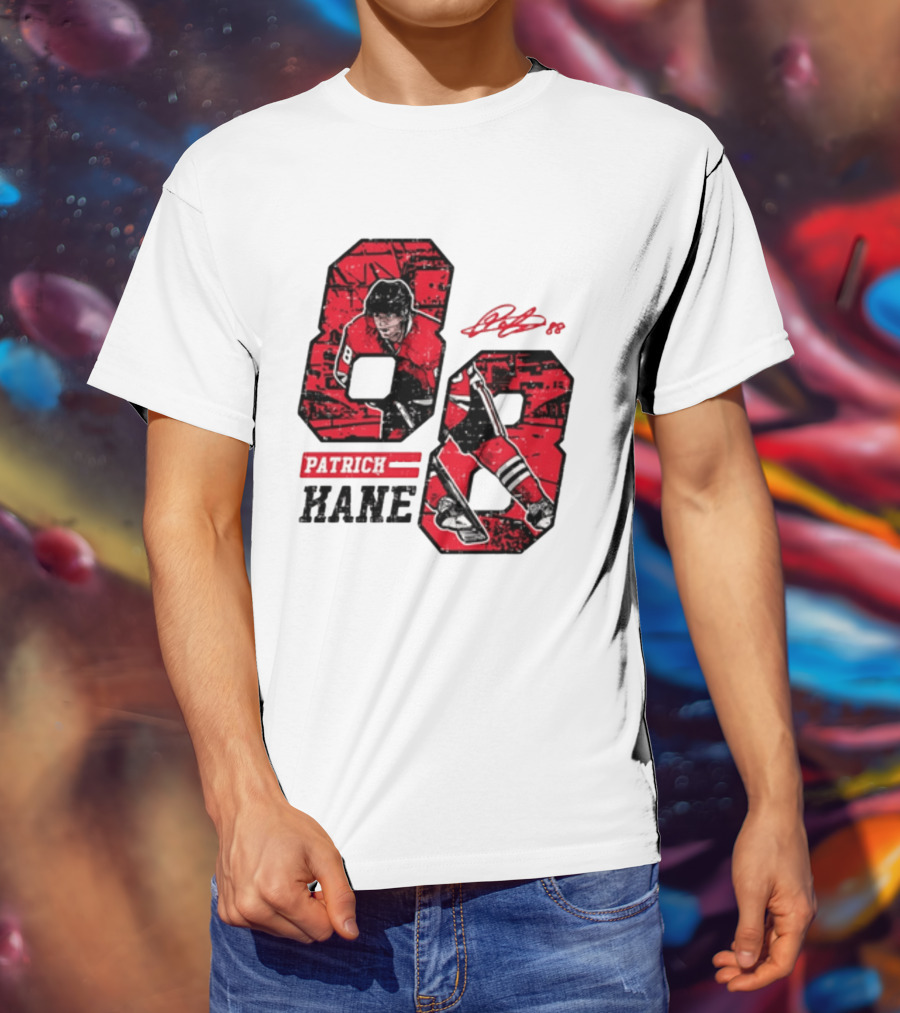 Patrick Kane Chicago Blackhawks 88 Comic Style Collaboration T-Shirt