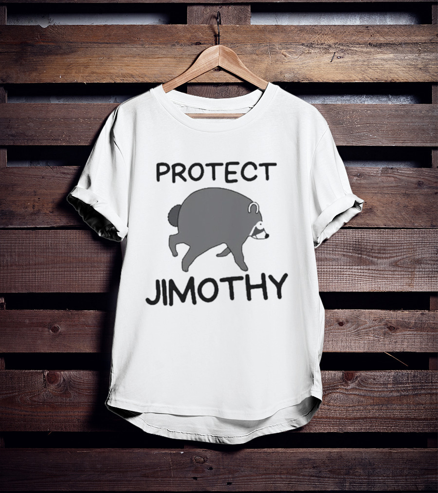 Protect Jimothy Raccoon Cute Cartoon Animal T-Shirt