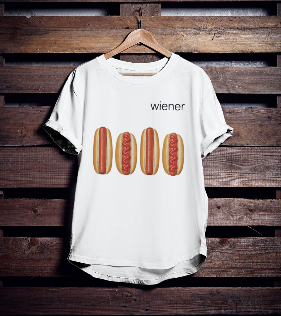 Wiener Hot Dog Ketchup Food Iconic Snack T-Shirt