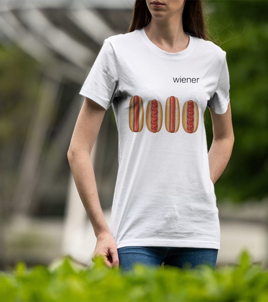 Wiener Hot Dog Ketchup Food Iconic Snack T-Shirt