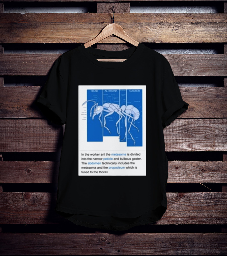 Head Alitrunk Gaster Metasoma Petiole Anatomy Of An Ant T-Shirt