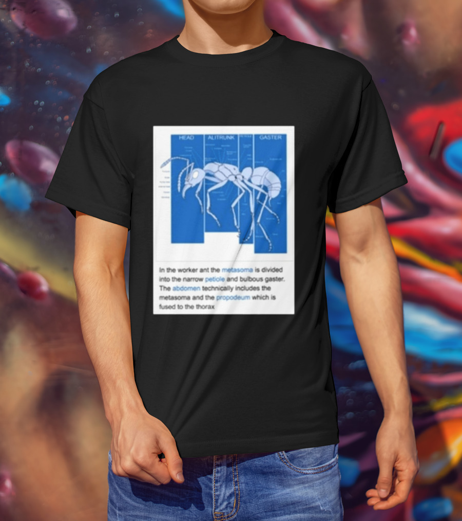 Head Alitrunk Gaster Metasoma Petiole Anatomy Of An Ant T-Shirt