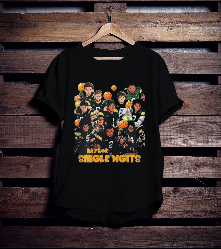 Baylor Bears Football Dragon Ball Z Crossover Single Digits Characters T-Shirt