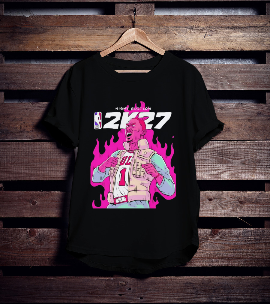 Derrick Rose Bulls NBA 2K27 Might Edition Basketball T-Shirt