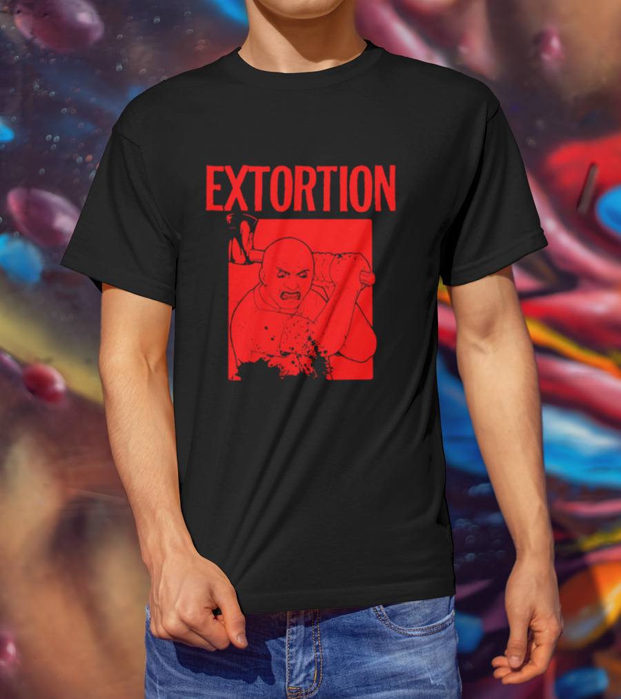 EXTORTION Self Titled Album Cover Art Distorted Face T-Shirt