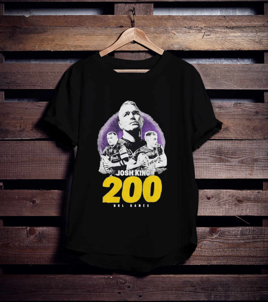 Josh King 200 NRL Games Melbourne Rugby Milestone Celebration T-Shirt