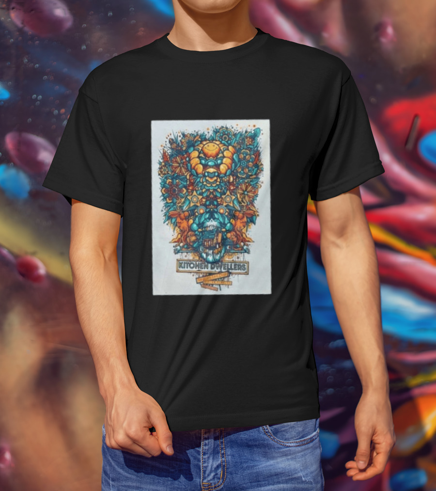 Kitchen Dwellers Winter Park CO July 24 25 2026 Tour Psychedelic Floral T-Shirt