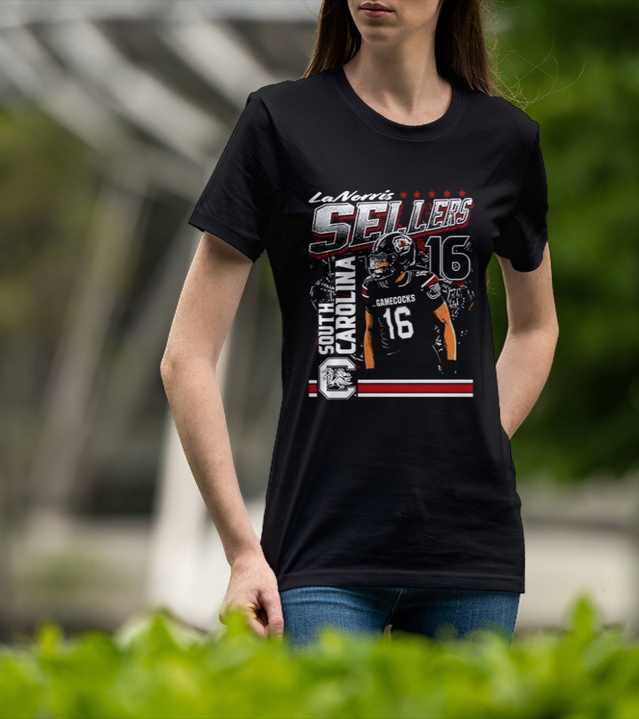 LaNorris Sellers 16 South Carolina Gamecocks Football Player T-Shirt