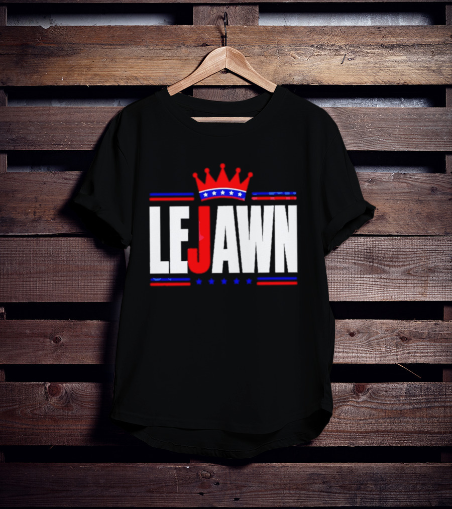 LeJawn Philadelphia Stars Crown Red Blue Stripes T-Shirt