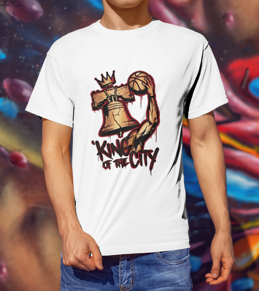 King Of The City Lebron James Basketball Philadelphia 76ers NBA 2026 T-Shirt