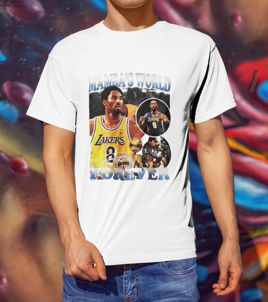 Mamba's World Forever Lakers Kobe Bryant 8 T-Shirt
