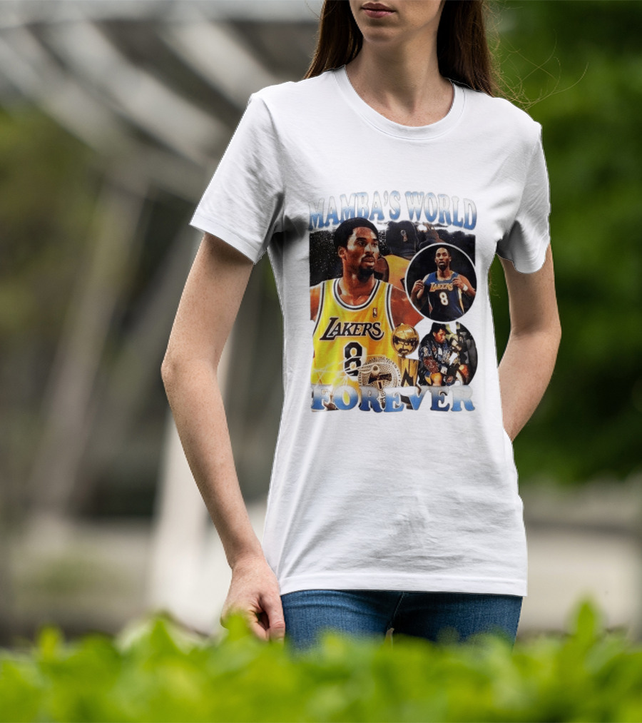 Mamba's World Forever Lakers Kobe Bryant 8 T-Shirt
