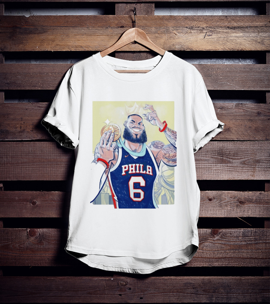 LeBron James Phila 6 Caricature NBA T-Shirt