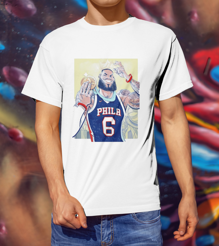 LeBron James Phila 6 Caricature NBA T-Shirt
