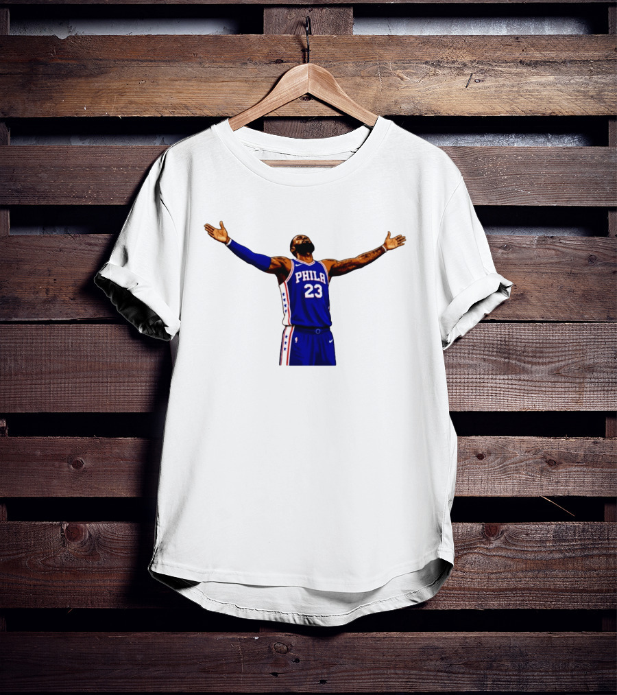 Philadelphia 76ers Number 23 Phila Jersey Arms Raised T-Shirt