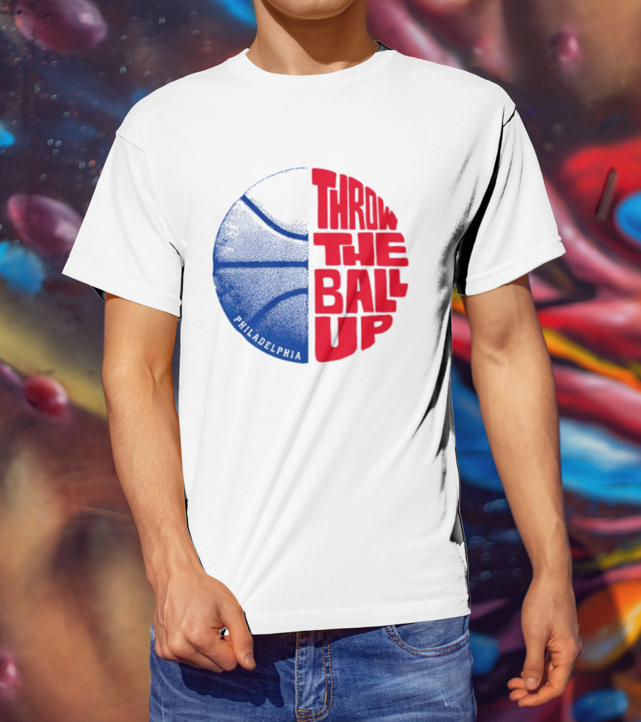 LeBron James Philadelphia 76ers Throw The Ball Up Basketball T-Shirt