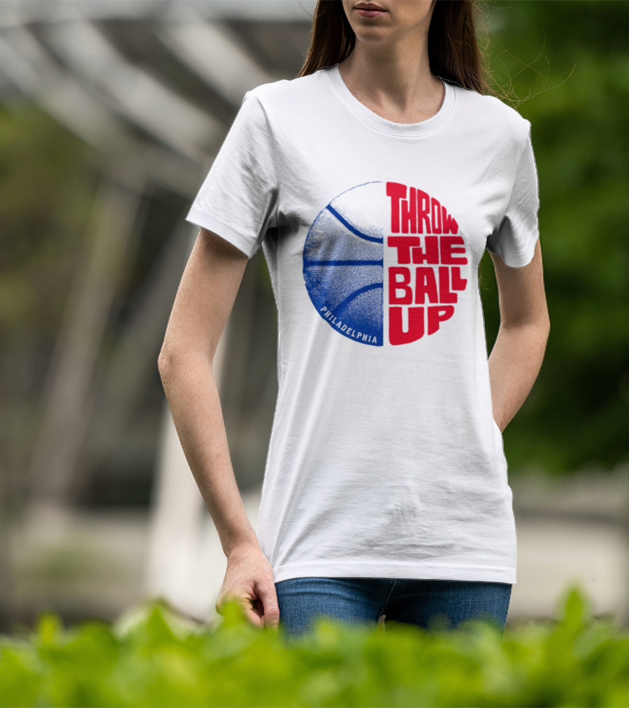 LeBron James Philadelphia 76ers Throw The Ball Up Basketball T-Shirt