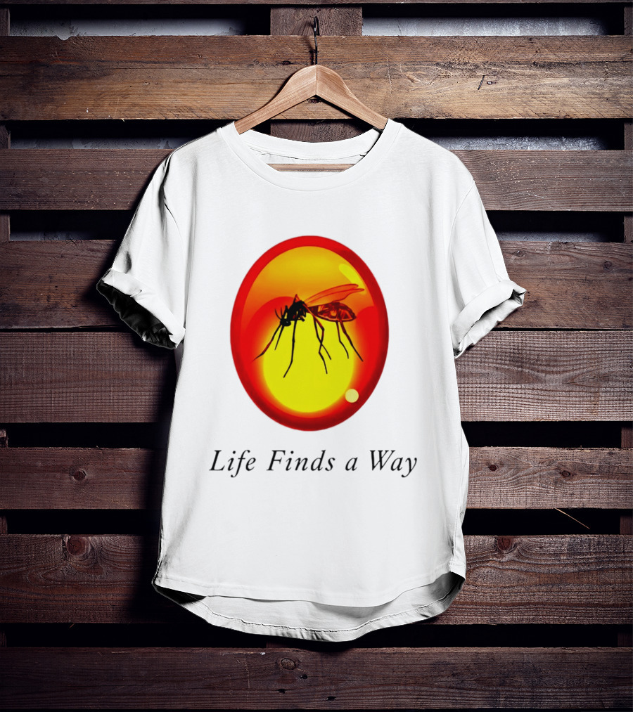 Mosquito In Amber Life Finds A Way Jurassic Park T-Shirt