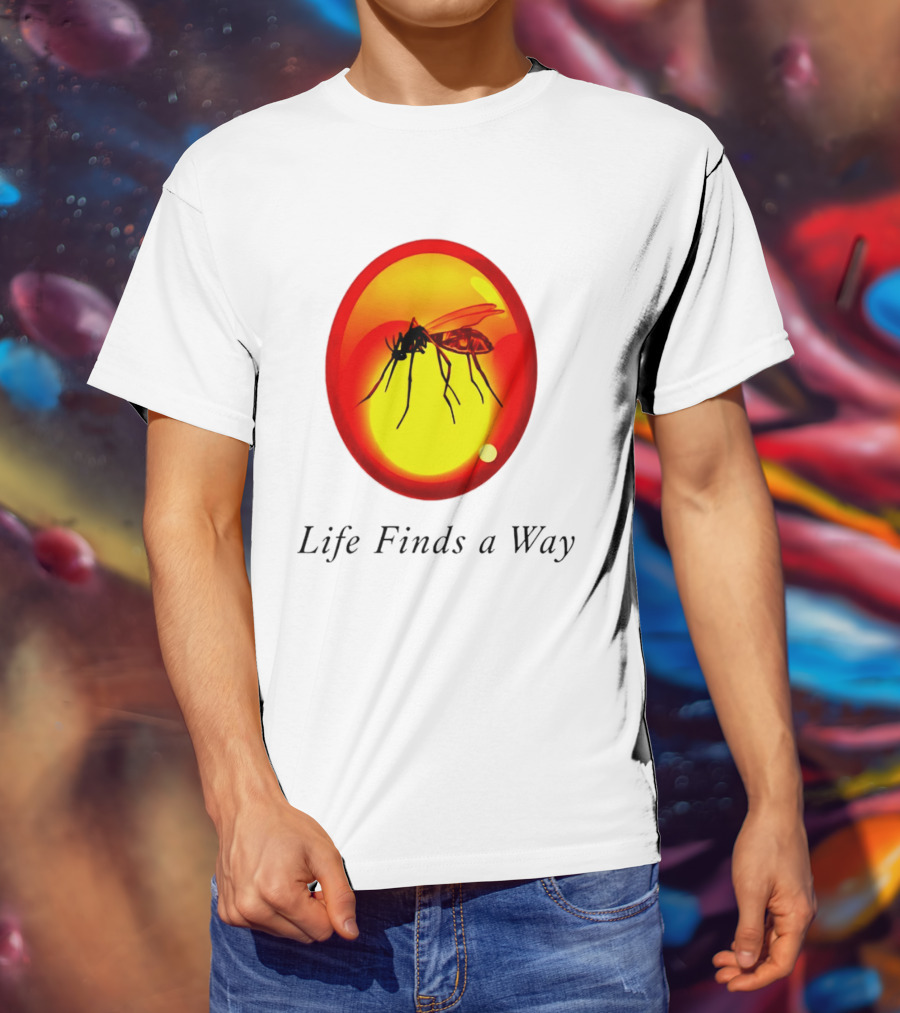 Mosquito In Amber Life Finds A Way Jurassic Park T-Shirt