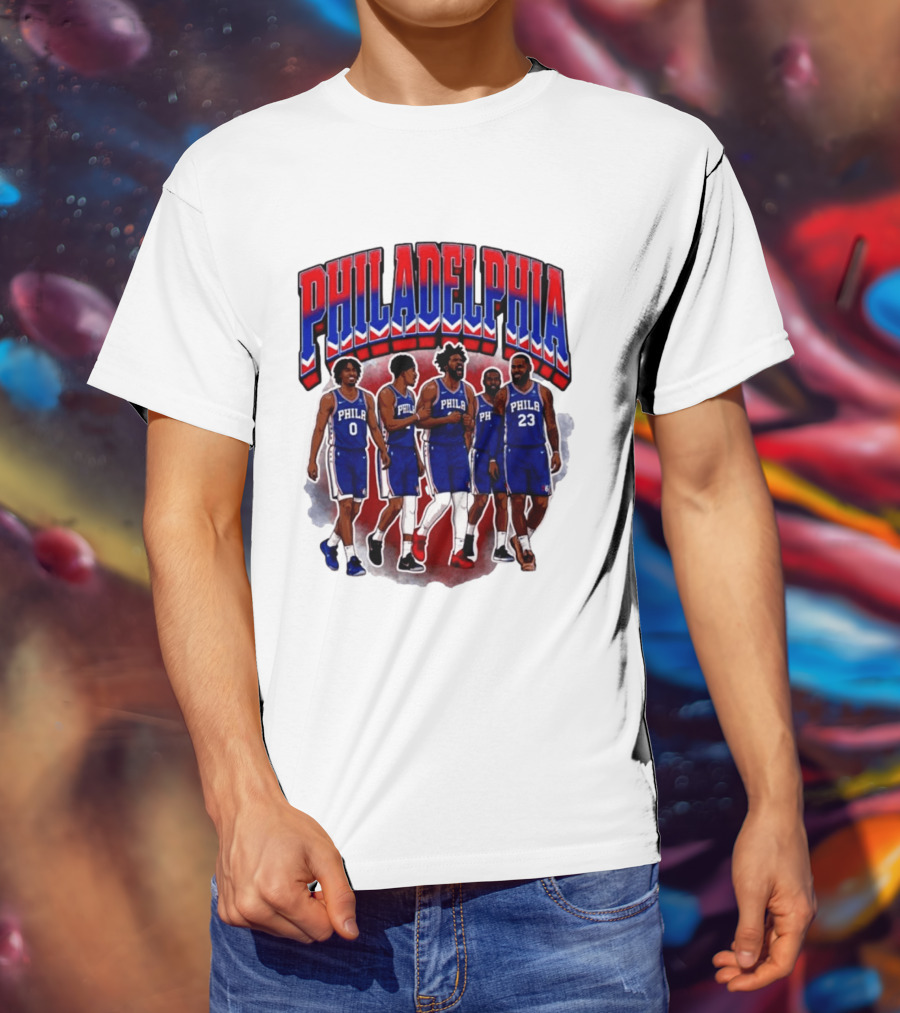 Philadelphia Basketball Starting 5 PHILA 23 0 T-Shirt