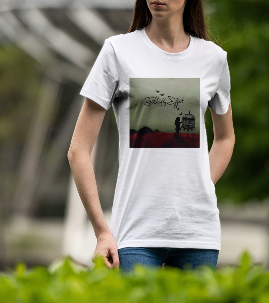 The Butterfly Effect IMAGO Silhouette With Birdcage And Butterflies T-Shirt