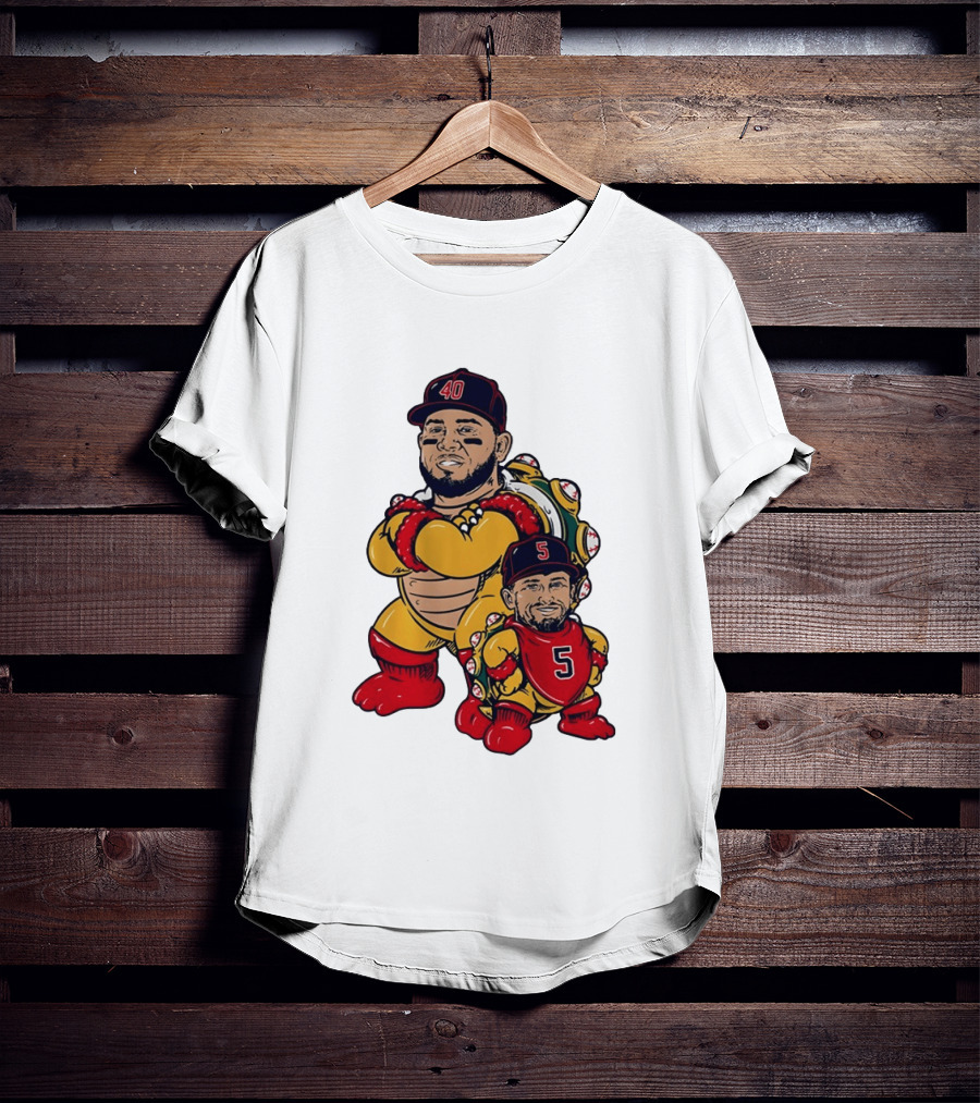Bowser And Mini Bowser Willson Contreras Caleb Durbin Boston Red Sox T-Shirt