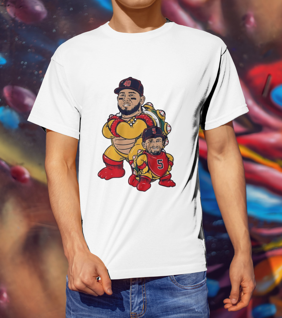 Bowser And Mini Bowser Willson Contreras Caleb Durbin Boston Red Sox T-Shirt