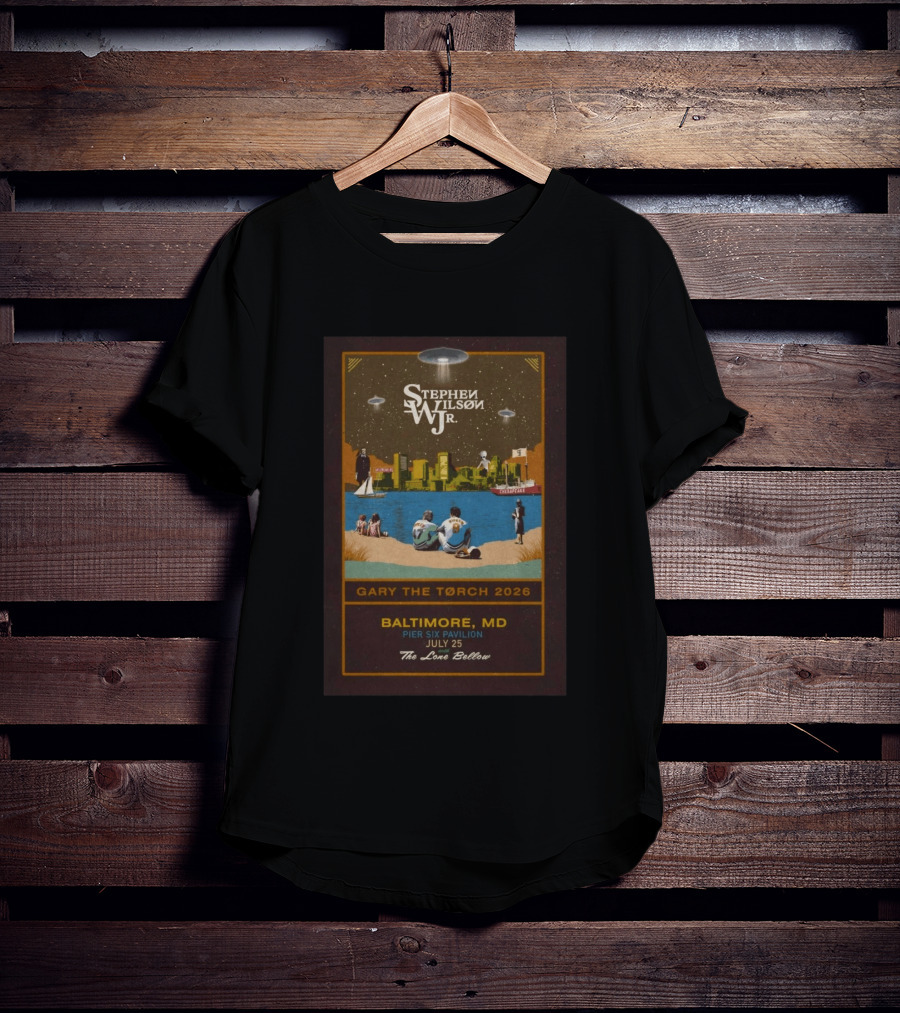 Stephen Wilson Jr Baltimore Gary The Torch 2026 Pier Six Pavilion July 25 The Lone Bellow T-Shirt