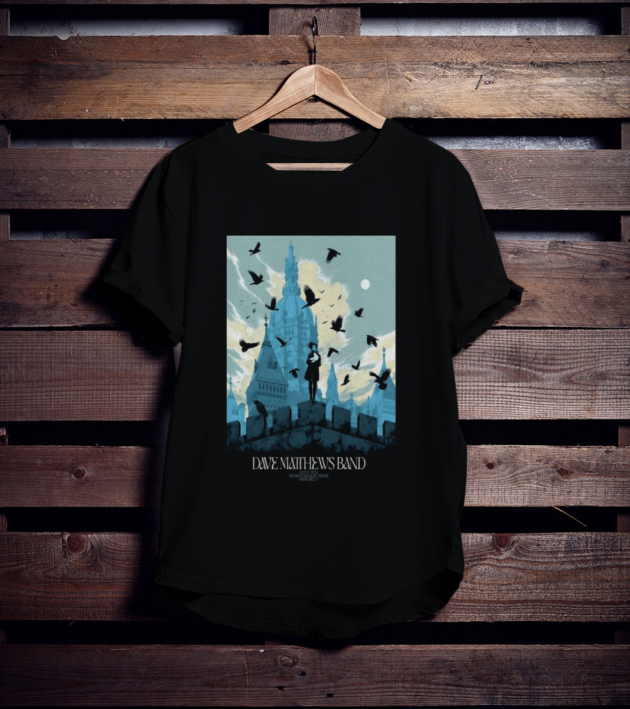 Dave Matthews Band July 25 2026 The Meadows Music Theatre Hartford CT Birds And Gothic Architecture T-Shirt