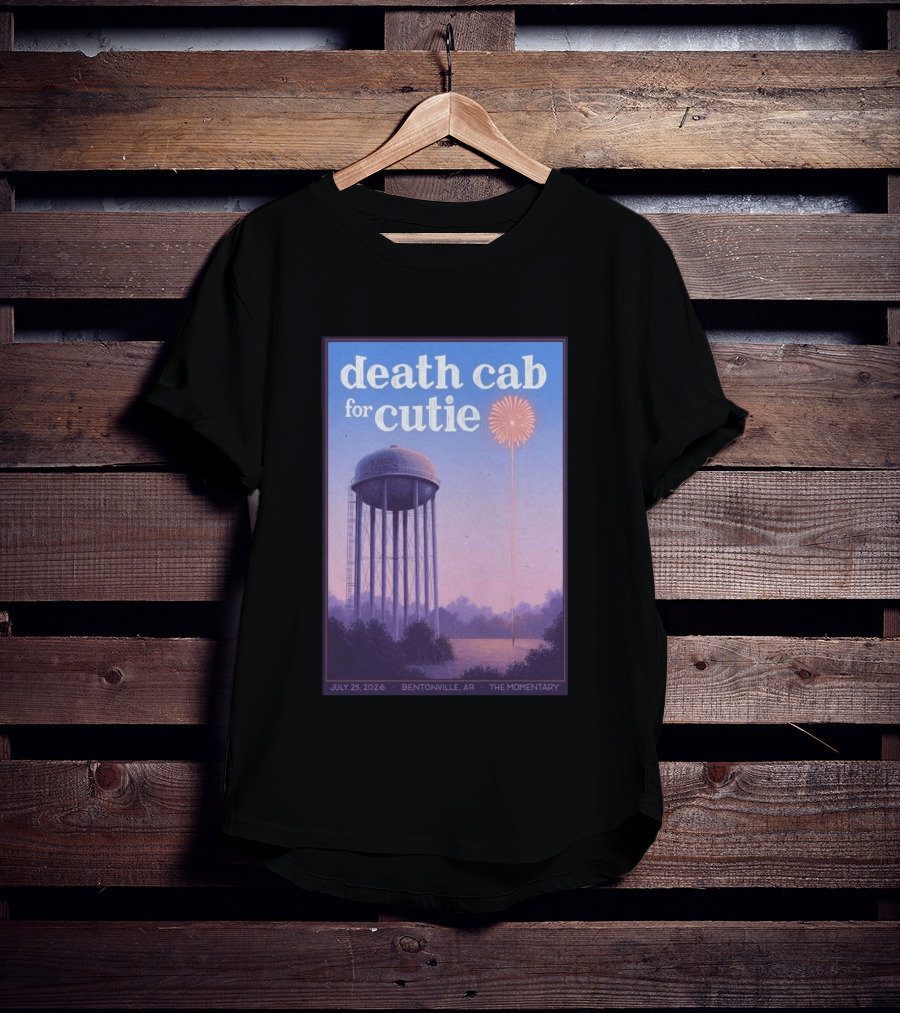 Death Cab For Cutie July 25 2026 The Momentary Bentonville AR Water Tower Firework T-Shirt