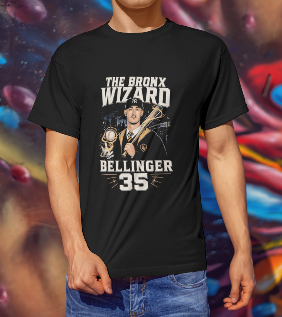 The Bronx Wizard Bellinger 35 Baseball Magic NYC Wizardry T-Shirt