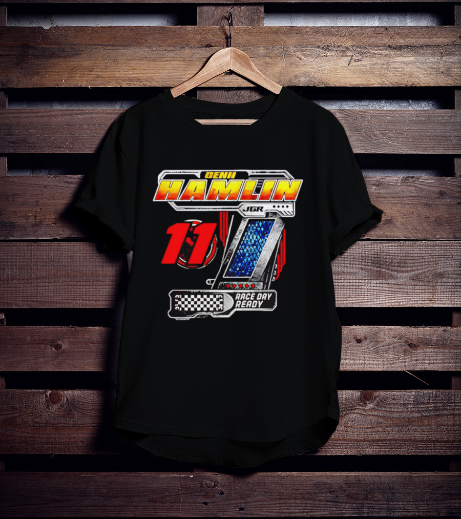 Denny Hamlin Joe Gibbs Racing 11 Race Day Ready Checkerboard Speedometer T-Shirt