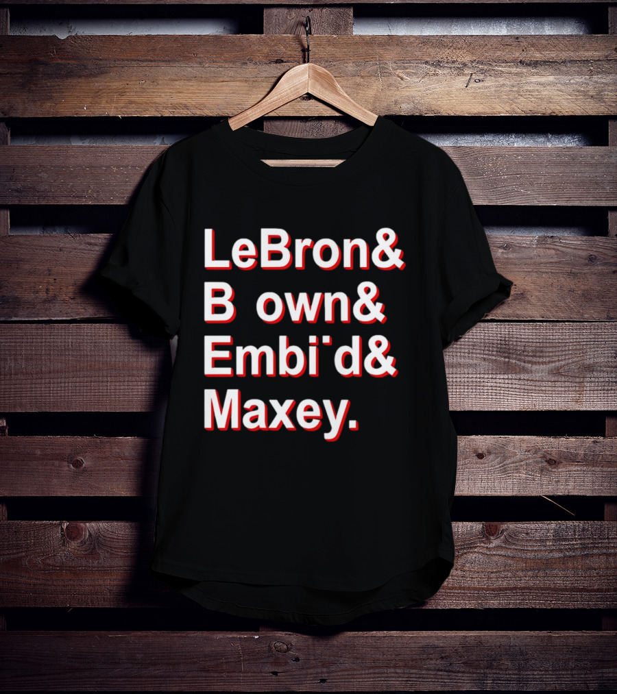 LeBron Brown Embiid Maxey Philadelphia 76ers NBA 2026 T-Shirt