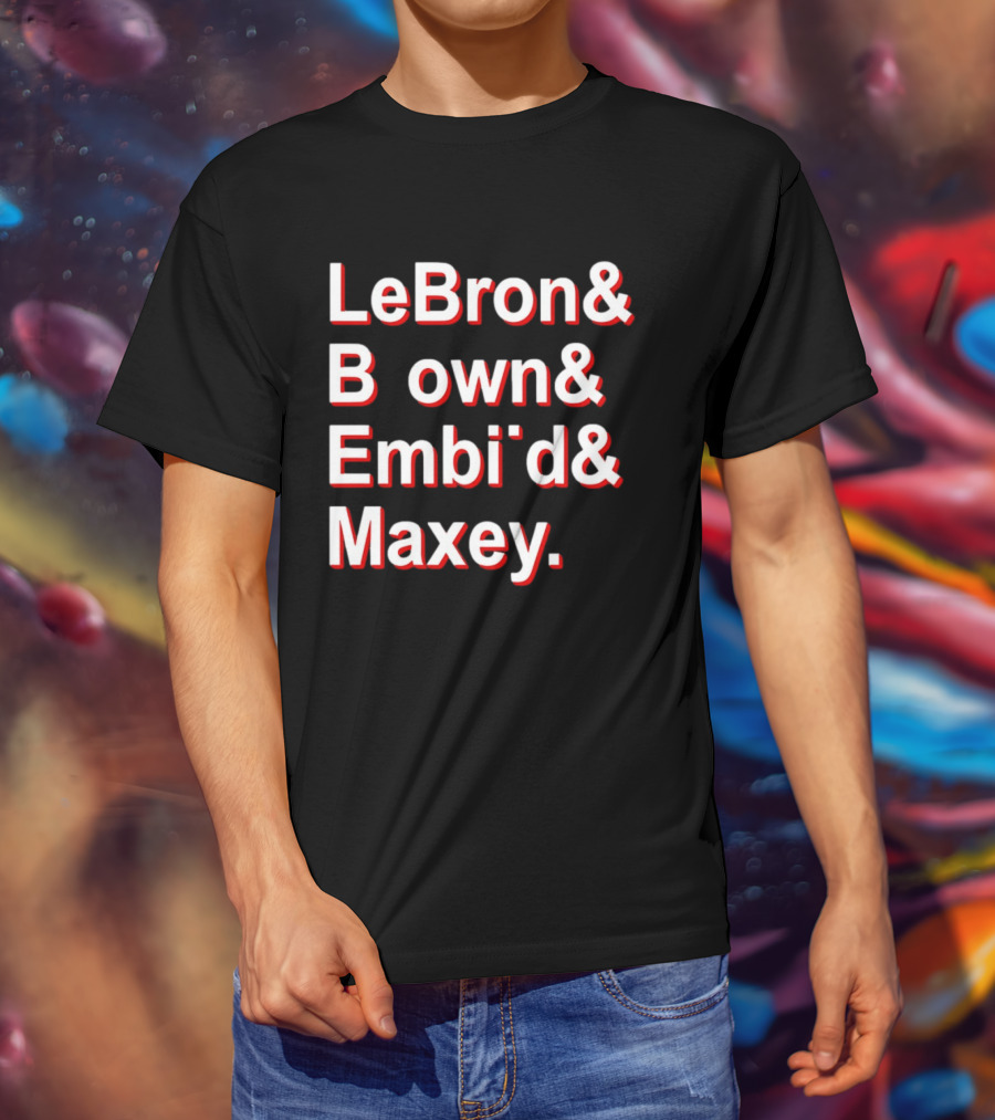 LeBron Brown Embiid Maxey Philadelphia 76ers NBA 2026 T-Shirt