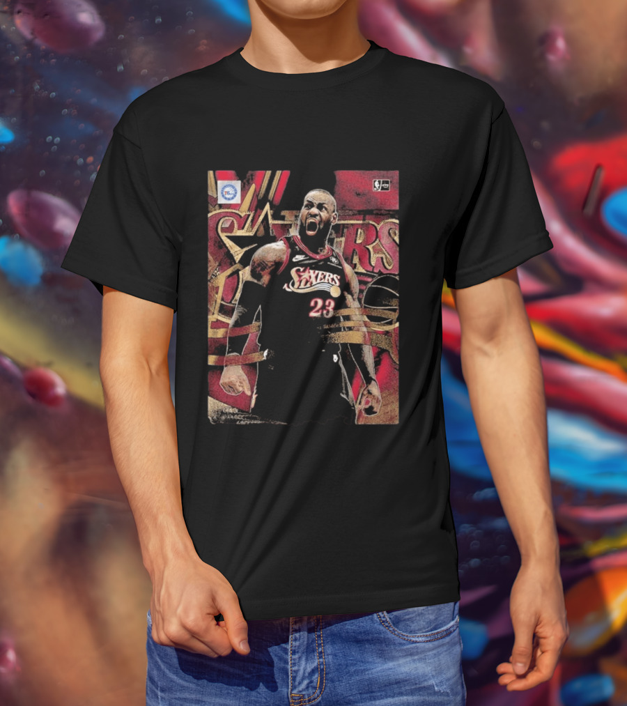 Lebron James Joins Philadelphia 76ers Number 23 NBA Team Jersey T-Shirt