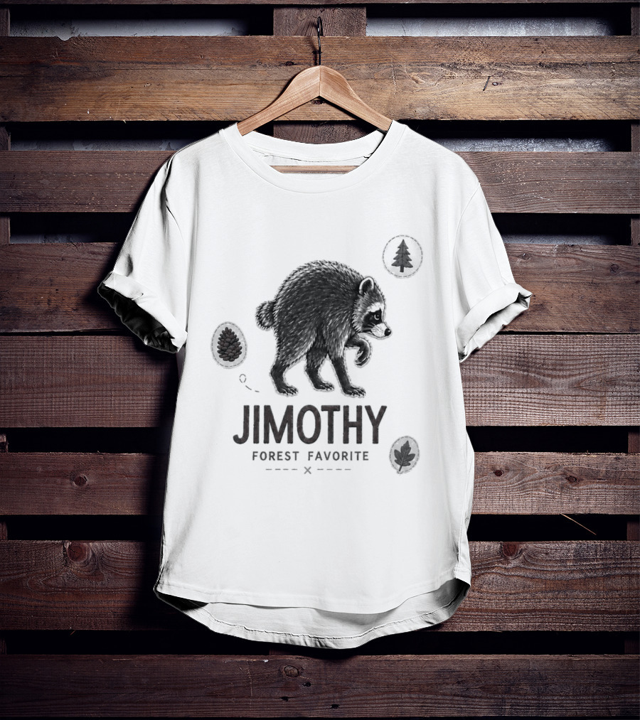 Jimothy Forest Favorite Bear Silhouette And Trees T-Shirt