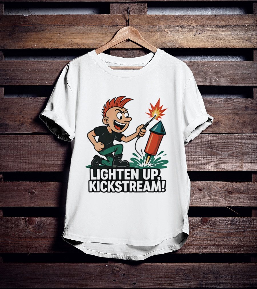 Lighten Up Kickstream Fireworks Rocket Blast T-Shirt