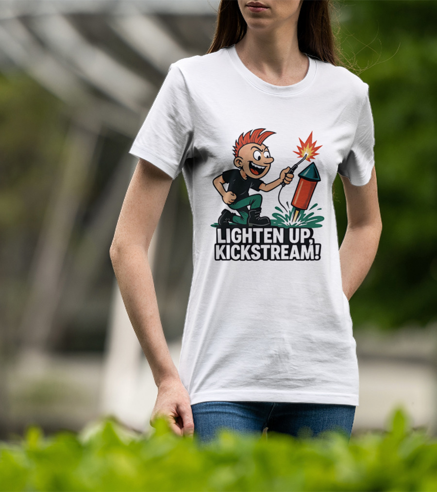 Lighten Up Kickstream Fireworks Rocket Blast T-Shirt