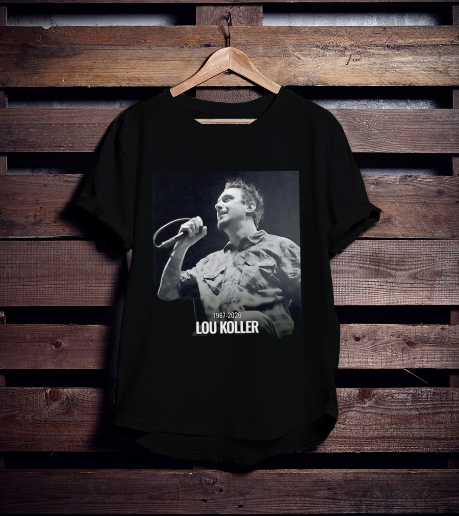 1967 2026 Lou Koller Microphone Plaid Black And White T-Shirt