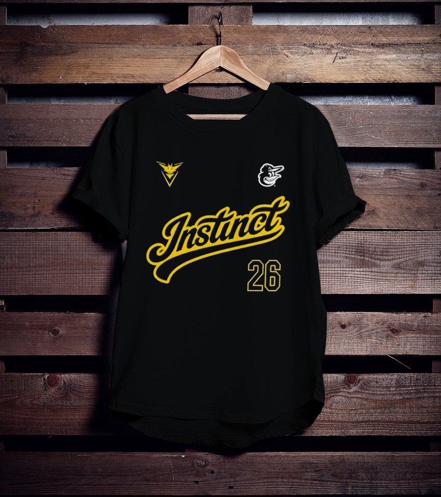 2026 Instinct Orioles Pokémon GO Night Team Yellow 26 T-Shirt