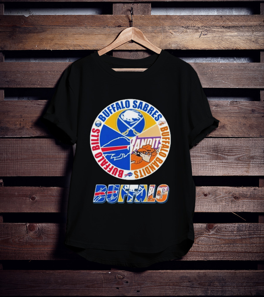 Buffalo Bills Sabres Bandits Logos Buffalo Sports Teams T-Shirt