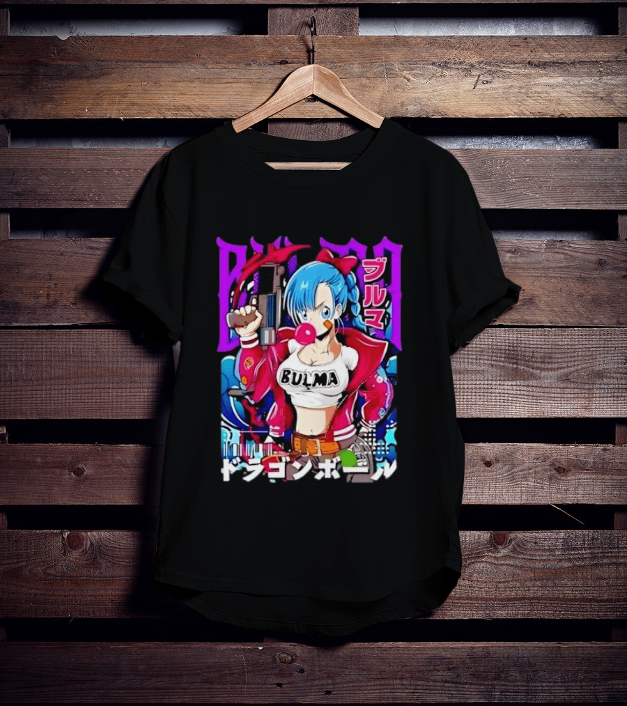 Bulma Dragon Ball Bulma Anime Manga Character Japan Kanji Street T-Shirt